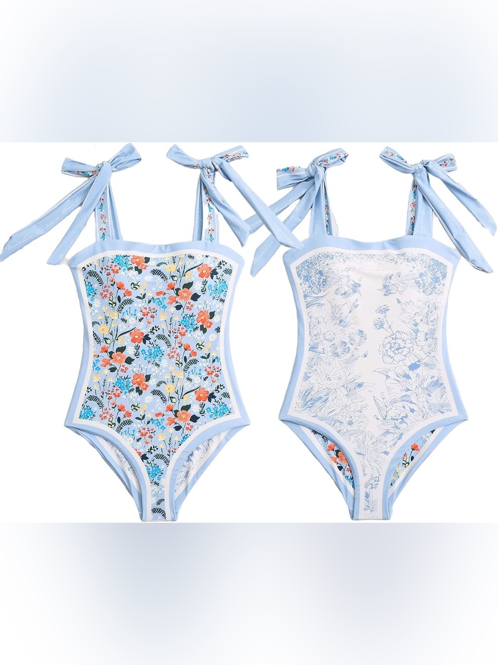 Reversible Floral One Piece Swimsuit